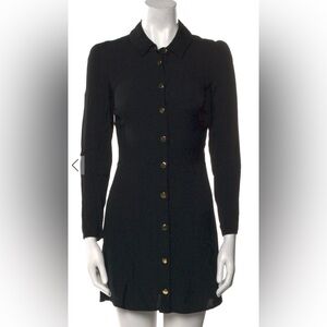 Reformation Black Button-Up Dress